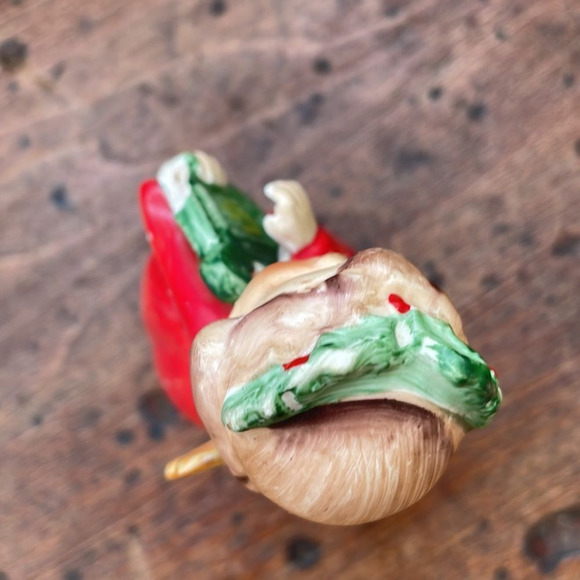 Vtg Lefton ceramic Christmas angel holding a lyre/as is - Picture 6 of 7